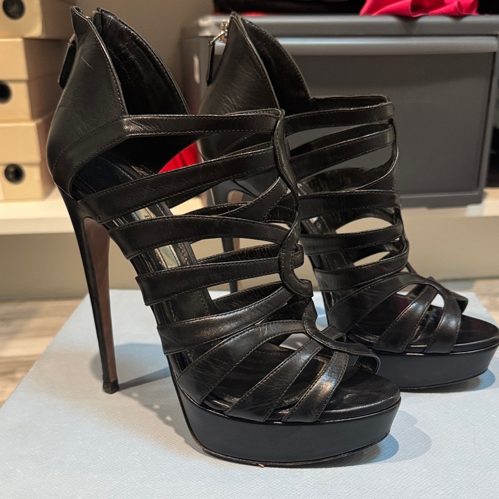 Prada Black Platform Heels